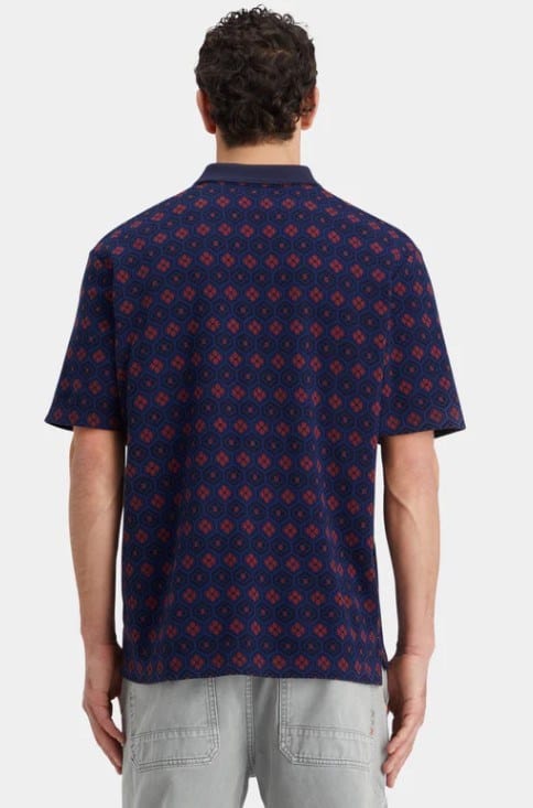 Scotch & Soda Mens Jacquard Printed Polo