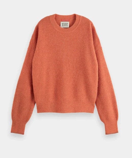 Scotch & Soda Womens Fuzzy Crewneck Pullover