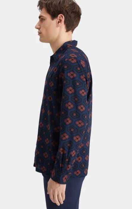 Scotch & Soda Mens Printed Seersucker Shirt