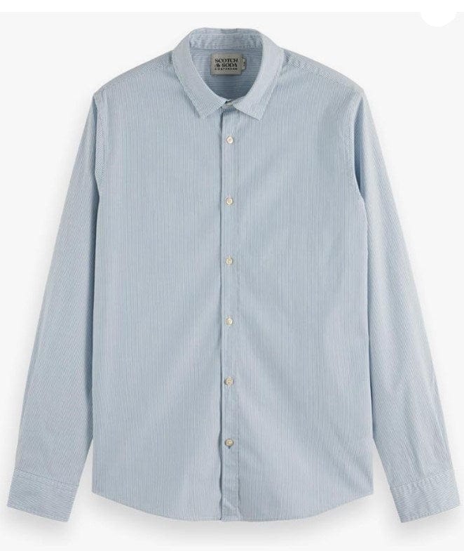 Load image into Gallery viewer, Scotch &amp; Soda Mens Striped Seasonal Poplin Shirt
