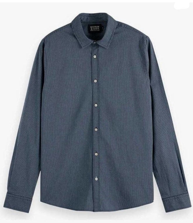 Load image into Gallery viewer, Scotch &amp; Soda Mens Striped Seasonal Poplin Shirt
