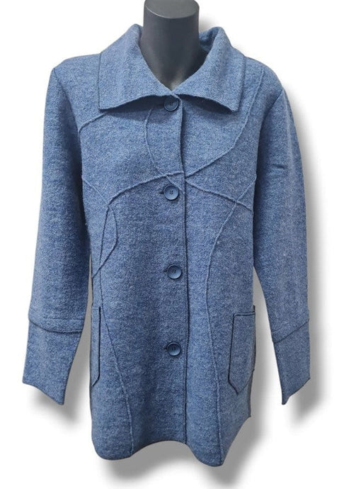 Jillian Womens Boiled Wool Fashion Jacket