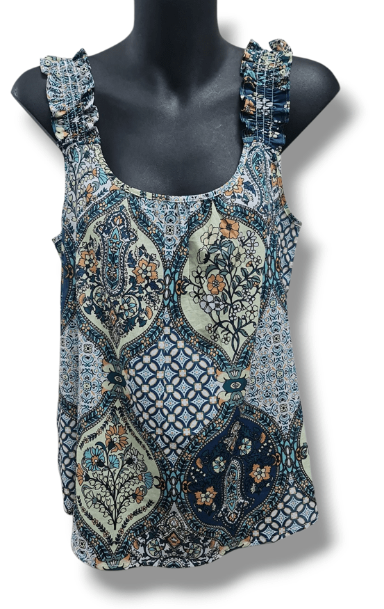 Load image into Gallery viewer, Yarra Trail Womens Entwined Paisley Sleeveless Tops
