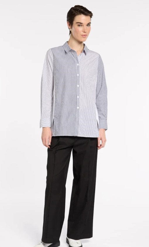 Marco Polo Womens Spliced Stripe Shirt