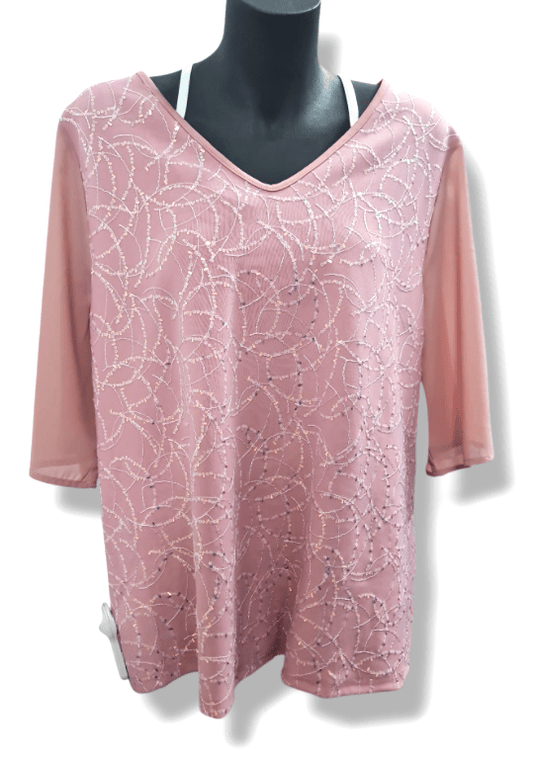 Holmes & Fallon Womens Sequined Front Blouse Tops