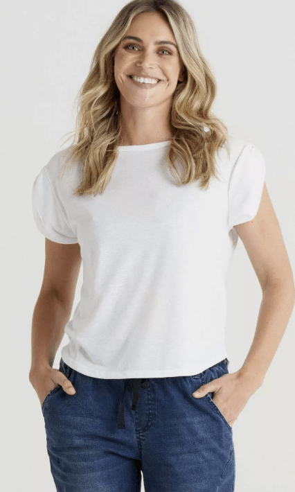 Betty Basics Gemma Roll Cuff Tee