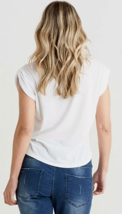 Load image into Gallery viewer, Betty Basics Gemma Roll Cuff Tee

