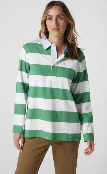 Goondiwindi Cotton Womens Relaxed Fit Stripe Cotton Rugby