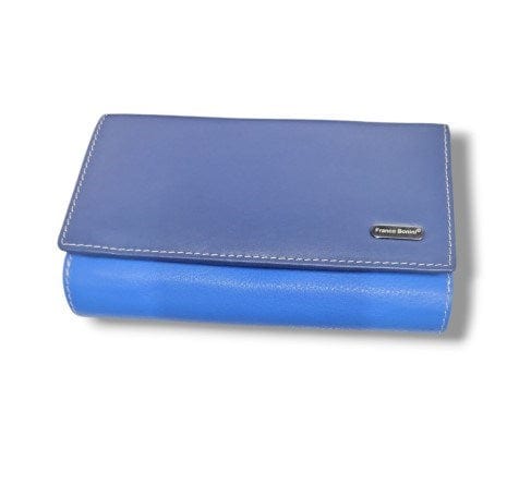 Load image into Gallery viewer, Franco Bonini Womens Flap Over Ladies Wallet with zip Around coin Purse
