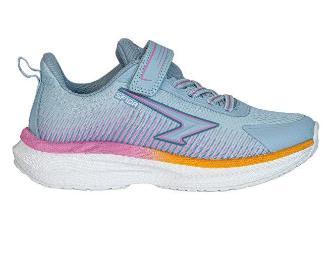 Load image into Gallery viewer, Sfida Girls Zephyr Velcro Runners - Sky/Pink/Orange

