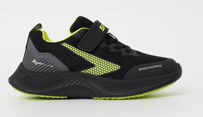 Load image into Gallery viewer, Sfida Kids Kaleido Velcro Runners - Lime

