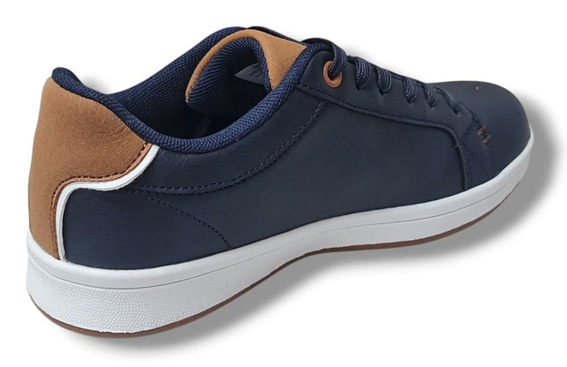 Load image into Gallery viewer, Clarks Kids Dane Senior Sneakers in Navy Tan Shoes
