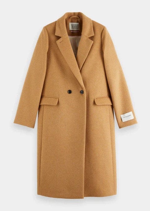 Load image into Gallery viewer, Scotch &amp; Soda Womens Herringbone Tailored Coat
