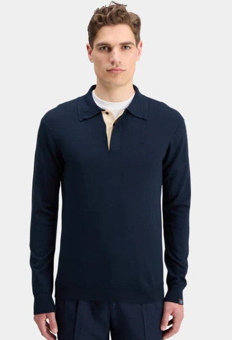 Scotch & Soda Mens Long Sleeved Knit Polo