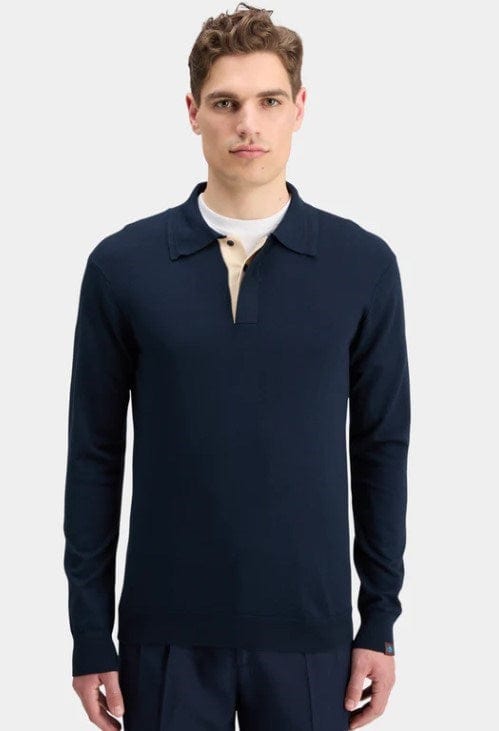 Scotch & Soda Mens Long Sleeved Knit Polo