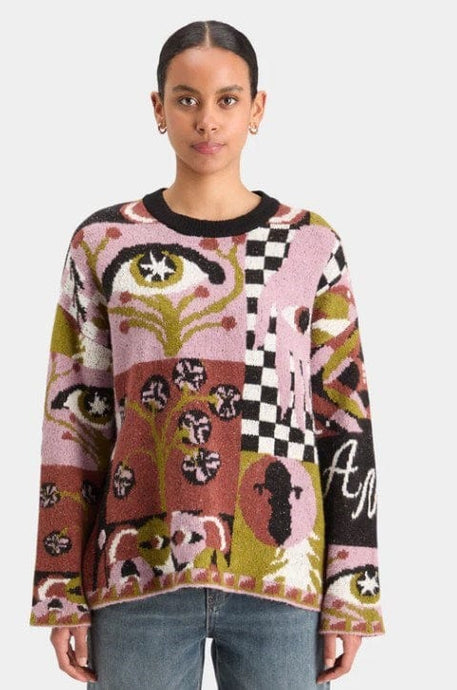 Scotch & Soda Womens Graphic Oversized Pullover