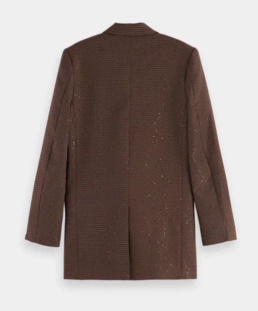 Scotch & Soda Womens Sequin Single-Breasted Blazer