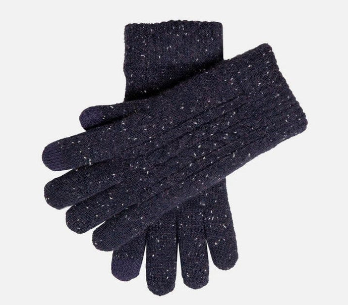 Dents Mens Speckled Cable Knit Glove