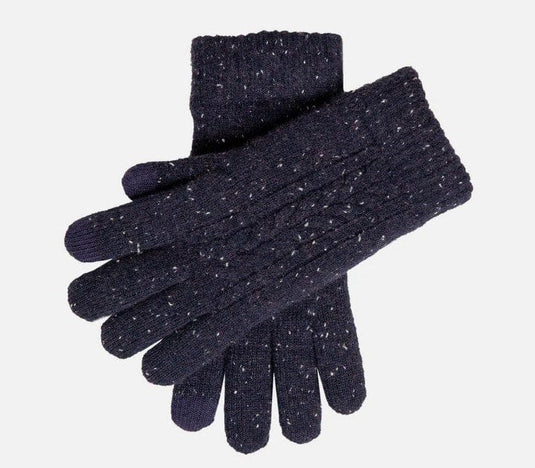 Dents Mens Speckled Cable Knit Glove