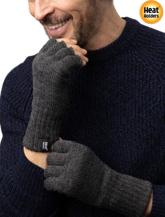 Heat Holders Mens Fingerless Thermal Gloves