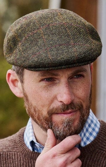 Load image into Gallery viewer, Christys London Harris Tweed Mens Balmoral Flat Cap
