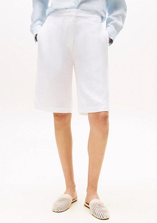 Load image into Gallery viewer, Tommy Hilfiger Womens Linen Blend Slim Tailored Shorts
