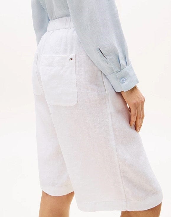 Load image into Gallery viewer, Tommy Hilfiger Womens Linen Blend Slim Tailored Shorts

