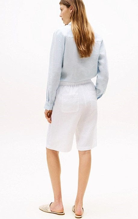 Load image into Gallery viewer, Tommy Hilfiger Womens Linen Blend Slim Tailored Shorts
