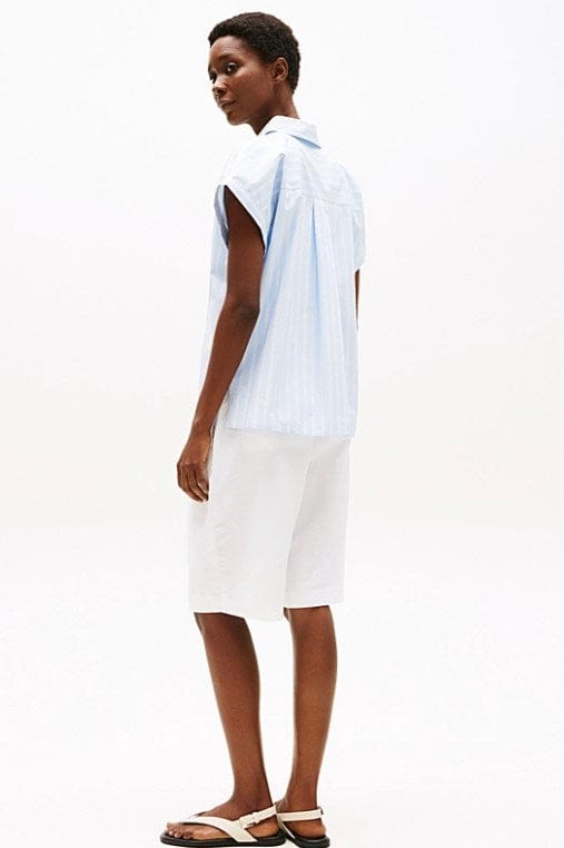 Load image into Gallery viewer, Tommy Hilfiger Womens Relaxed Fit Short Sleeve Poplin Shirt