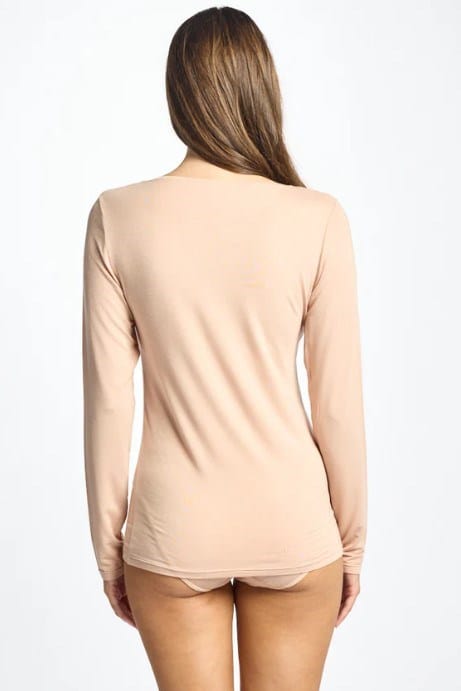 Load image into Gallery viewer, Baselayers Womens Modal Long Sleeve - Nude
