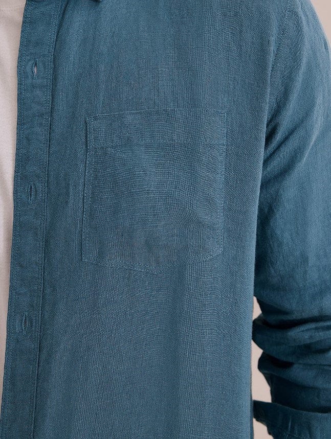 Load image into Gallery viewer, Country Road Mens Long Sleeve Organic Linen Shirt
