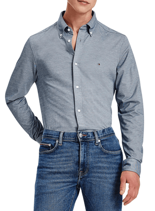 Tommy Hilfiger Mens Slim 1985 Solid Shirt
