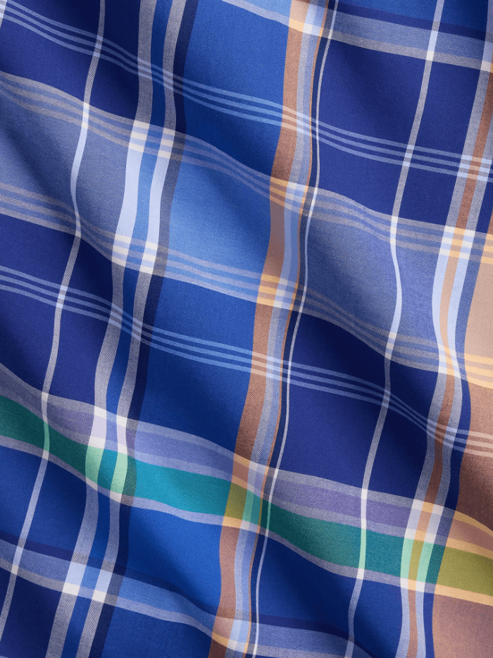 Load image into Gallery viewer, Polo Ralph Lauren Mens Custom Fit Woven Long Sleeve Shirt - Blue/Orange
