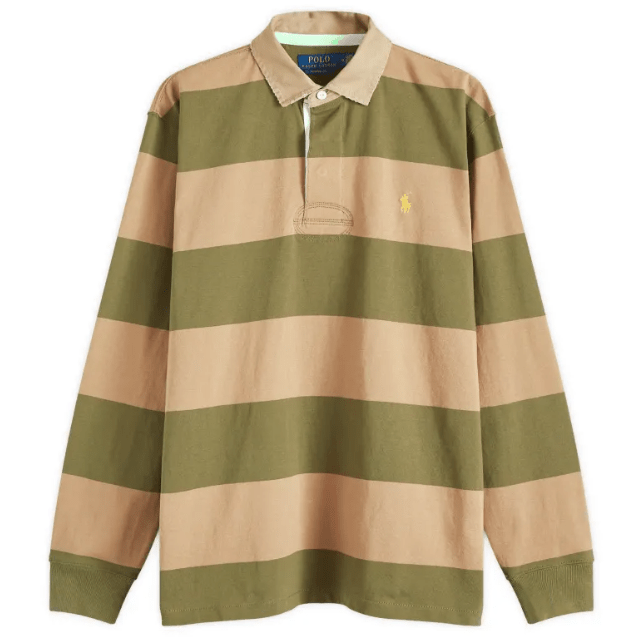Polo Ralph Lauren Mens Classic Fit 100% Cotton Long Sleeve Knit Shirt - Green