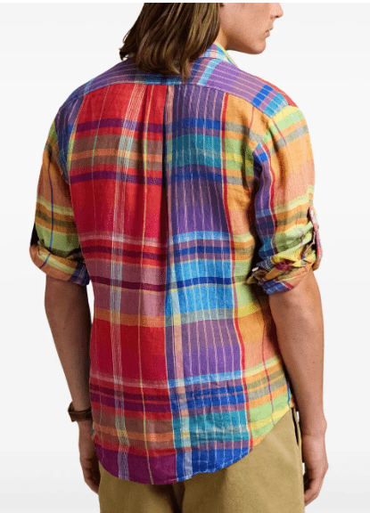 Load image into Gallery viewer, Polo Ralph Lauren Mens 100% Linen Classic Fit Woven Long Sleeve Shirt -Multi
