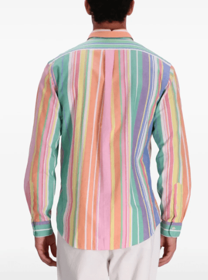 Load image into Gallery viewer, Polo Ralph Lauren Mens 100% Cotton Custom Fit Woven Long Sleeve Shirt - Green/Blue
