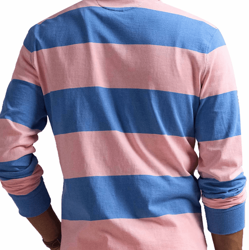 Load image into Gallery viewer, Polo Ralph Lauren Mens Classic Fit 100% Cotton Long Sleeve Knit Rugby - Pink

