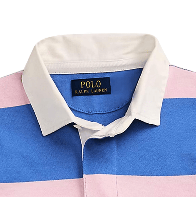 Load image into Gallery viewer, Polo Ralph Lauren Mens Classic Fit 100% Cotton Long Sleeve Knit Rugby - Pink
