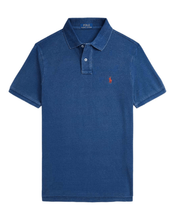 Polo Ralph Lauren Mens Custom Slim Fit Knit Shirt - Indigo