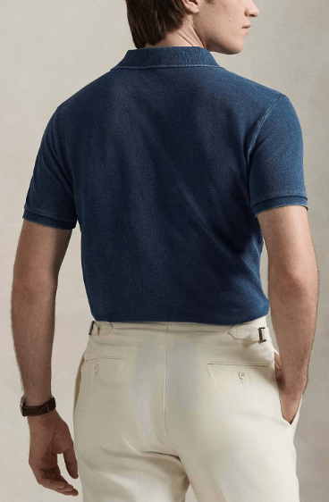 Polo Ralph Lauren Mens Custom Slim Fit Knit Shirt - Indigo