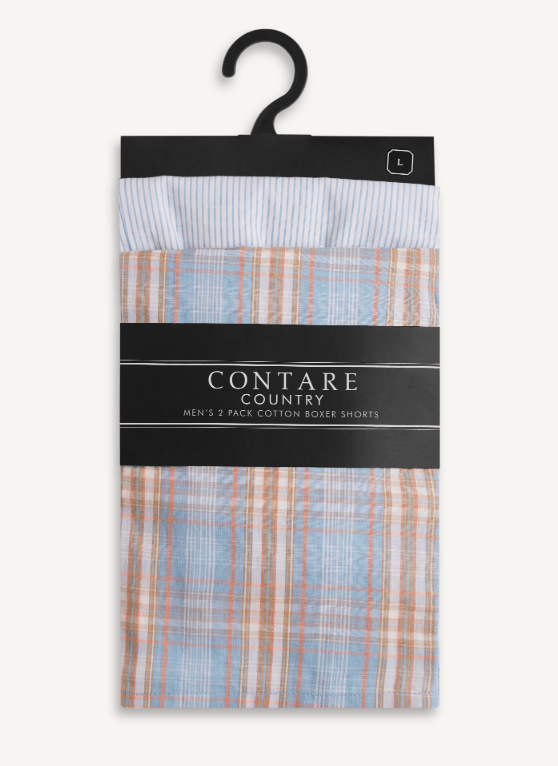 Load image into Gallery viewer, Contare Mens 2pk Cotton Boxer Shorts - Summer Camp
