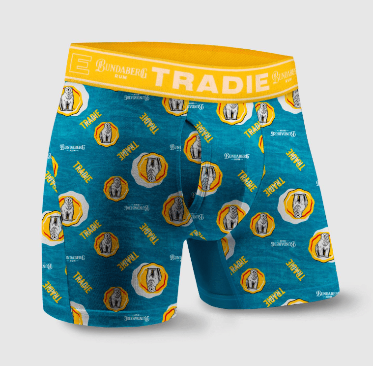 Load image into Gallery viewer, Tradie Mens No Chafe Bamboo Mid LengthTrunks - Bundy

