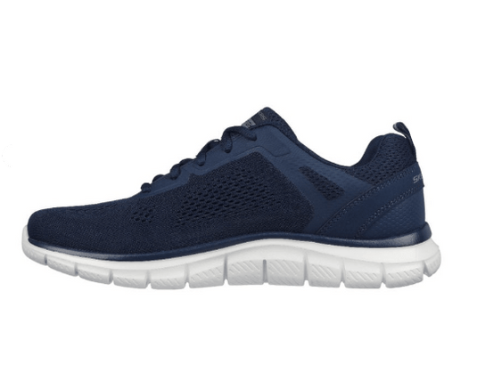 Skechers Mens Memory Foam Track Broader Runner - Navy