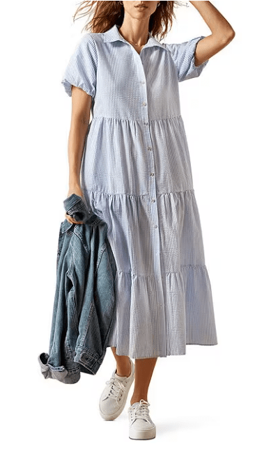 Load image into Gallery viewer, Ariat Womens Dovestone Seersucker Dress
