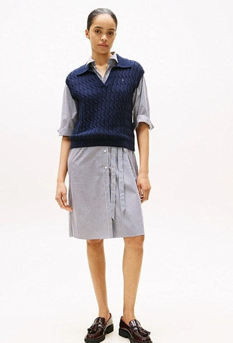 Tommy Hilfiger Womens Cable Polo Vest
