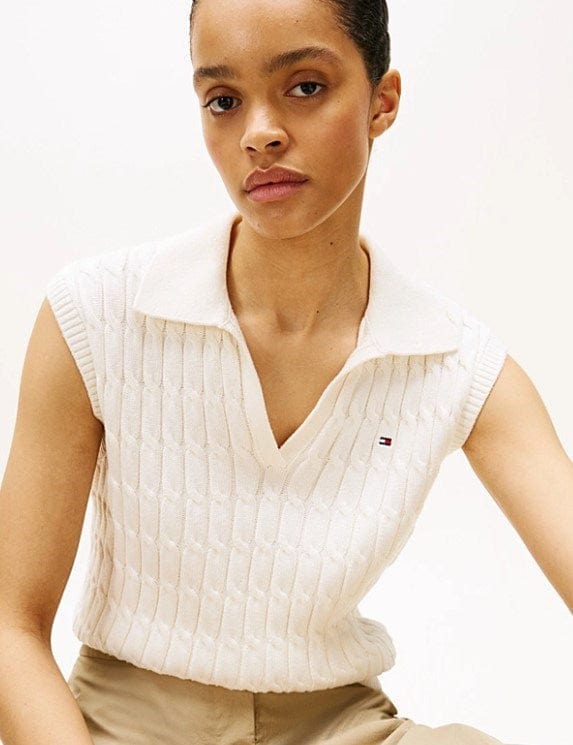 Load image into Gallery viewer, Tommy Hilfiger Womens Cable Polo Vest
