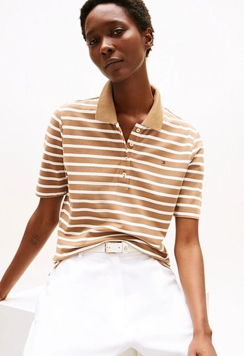 Load image into Gallery viewer, Tommy Hilfiger Womens 1985 Regular Fit Pique Polo Shirt
