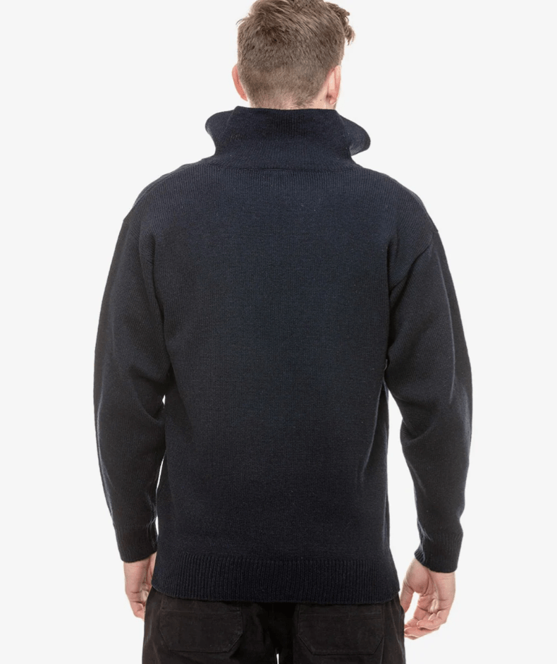 Load image into Gallery viewer, Swanndri Mens Mariner Zip Neck Sweater - Navy
