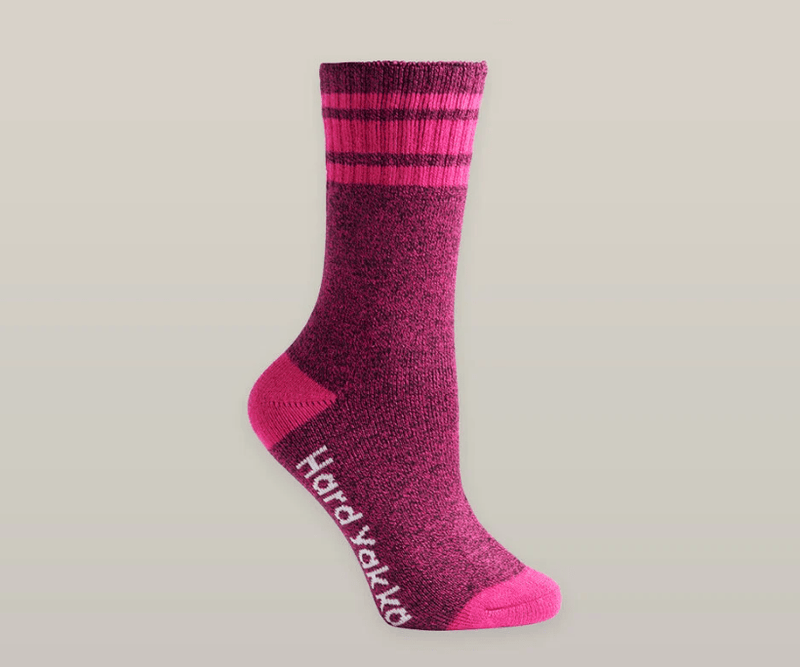 Load image into Gallery viewer, Hard Yakka Womens 3pk Bamboo Sock - Pink Marle
