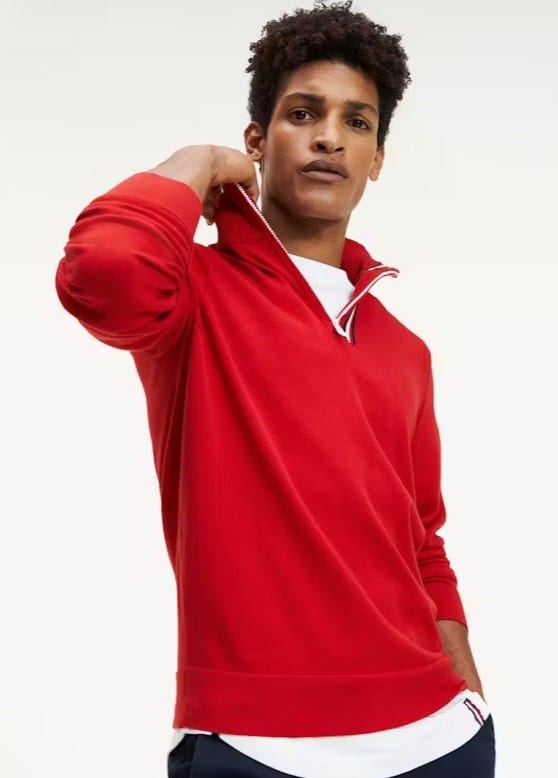 Load image into Gallery viewer, Tommy Hilfiger Mens Soft Half Zip Jumper
